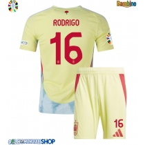 Maglie da calcio Spagna Rodri Hernandez #16 Seconda Maglia Bambino Europei 2024 Manica Corta (+ Pantaloni corti)